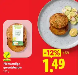 Lidl Plantaardige groenteburger aanbieding