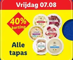 Lidl Alle tapas aanbieding