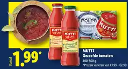 Lidl Mutti Gezeefde Tomaten aanbieding