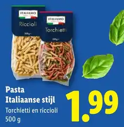 Lidl Italiaanse stijl Pasta aanbieding
