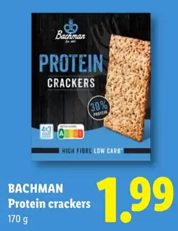 Lidl Bachman Protein crackers aanbieding