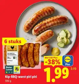 Lidl Kip-BBQ-worst piri piri aanbieding