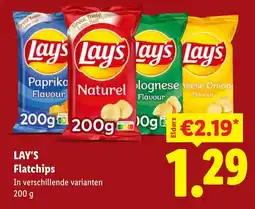 Lidl Lay's Flatchips aanbieding