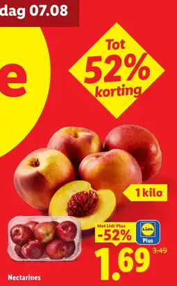 Lidl Nectarines aanbieding