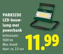 Lidl Parkside LED-bouw-lamp met powerbank aanbieding