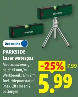 Lidl Parkside Laser waterpas aanbieding