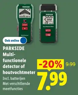 Lidl Parkside multi-functie detector of houtvochtmeter aanbieding