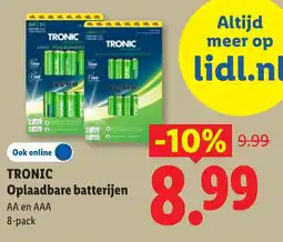 Lidl Tronic Oplaadbare batterijen aanbieding