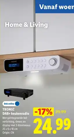 Lidl Tronic DAB+ keukenradio aanbieding
