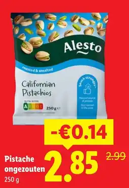 Lidl Pistache ongezouten aanbieding