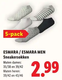 Lidl Esmara / Esmara Men Sneakersokken aanbieding
