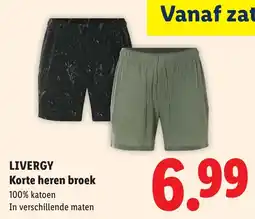 Lidl Livergy Korte heren broek aanbieding
