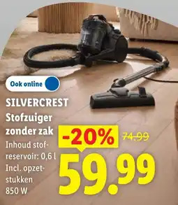 Lidl Silvercrest stofzuiger zonder zak aanbieding