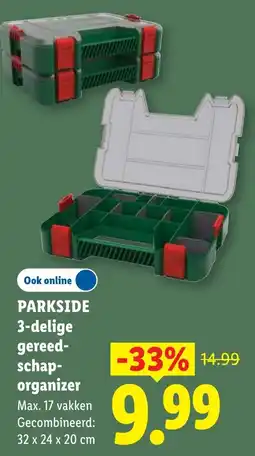 Lidl Parkside 3-delige gereedschap-organizer aanbieding