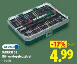 Lidl Parkside Bit- en dopsleutelset aanbieding