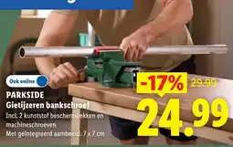 Lidl Parkside Gietijzeren bankschroef aanbieding