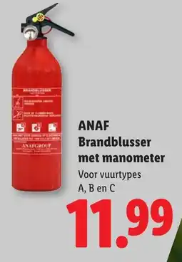Lidl ANAF Brandblusser met manometer aanbieding