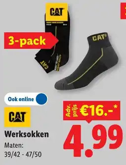 Lidl CAT Werksokken aanbieding
