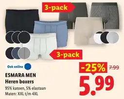 Lidl Esmara Men Heren boxers aanbieding