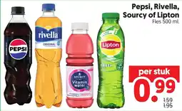 Dekamarkt Pepsi, Rivella, Sourcy of Lipton aanbieding