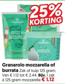 Dekamarkt Granarolo mozzarella of burrata aanbieding