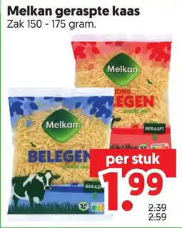 Dekamarkt Melkan geraspte kaas aanbieding