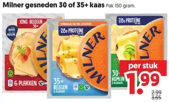 Milner gesneden 30 of 35+ kaas