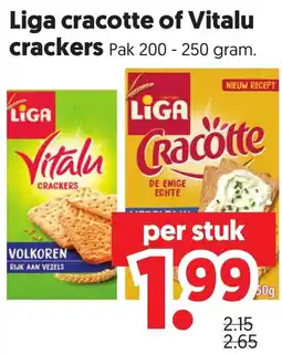 Dekamarkt Liga cracotte of Vitalu crackers aanbieding