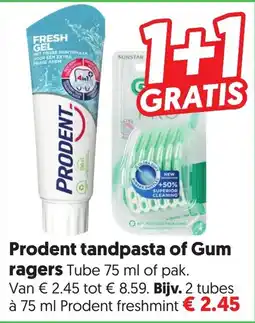 Dekamarkt Prodent tandpasta of Gum ragers aanbieding
