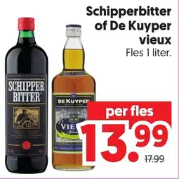 Dekamarkt Schipperbitter of de kuyper vieux aanbieding