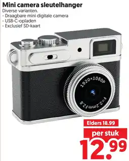 Dekamarkt Mini camera sleutelhanger aanbieding