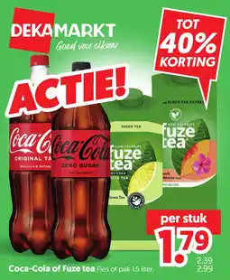 Dekamarkt Coca-Cola of Fuze tea aanbieding