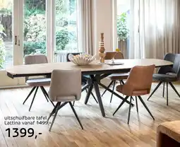 Henders & Hazel Uitschuifbare tafel Lattina aanbieding
