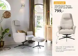 Henders & Hazel Torino, relaxfauteuil incl. poef aanbieding