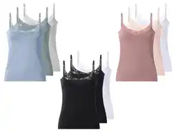 Lidl ESMARA Set van 3 dames spaghettitops met kant aanbieding