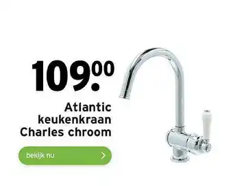 GAMMA Atlantic Keukenkraan Charles Chroom aanbieding