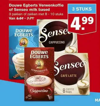 Hoogvliet Douwe Egberts Verwenkoffie Of Senseo Milk Based Van aanbieding