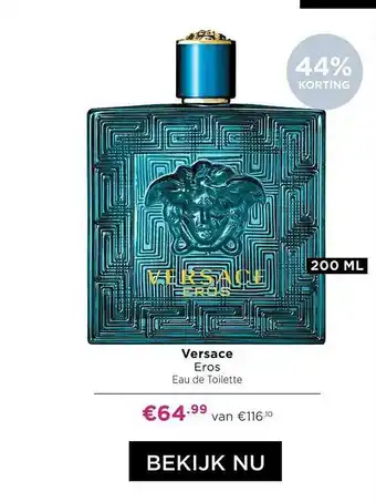 ICI Paris XL Versace Eros Eau De Toilette 44% Korting aanbieding