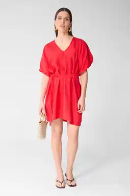 Wehkamp Shoeby v-hals zomerjurk - rood aanbieding