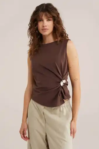 Wehkamp WE Fashion top - donkerbruin aanbieding