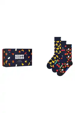 Wehkamp Happy Socks giftbox sokken Food - donkerblauw (set van 3) aanbieding