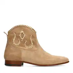 Wehkamp Manfield suède enkellaarzen beige aanbieding