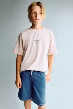 Wehkamp Mango Kids short dark blue denim aanbieding