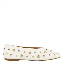 Wehkamp Graceland leren ballerina's wit aanbieding