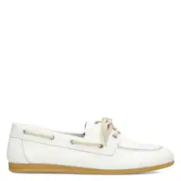 Wehkamp Poelman Callie leren bootschoenen ecru aanbieding