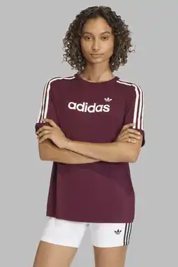 Wehkamp adidas Originals T-shirt donkerrood aanbieding