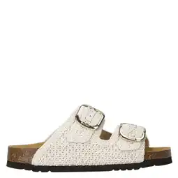 Wehkamp Scholl Noelle slippers ecru aanbieding