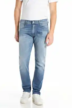 Wehkamp REPLAY ROCCO relaxed straight leg jeans medium blue aanbieding