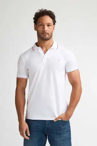 Wehkamp Petrol Industries regular polo wit aanbieding