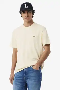 Wehkamp Lacoste T-shirt ecru aanbieding